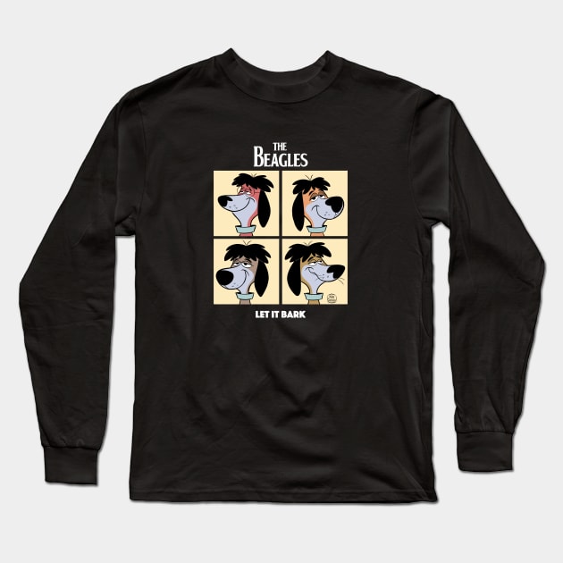 THE BEATLES CARTOON DOGS PARODY Long Sleeve T-Shirt by markscartoonart62